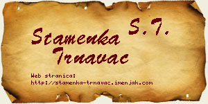 Stamenka Trnavac vizit kartica